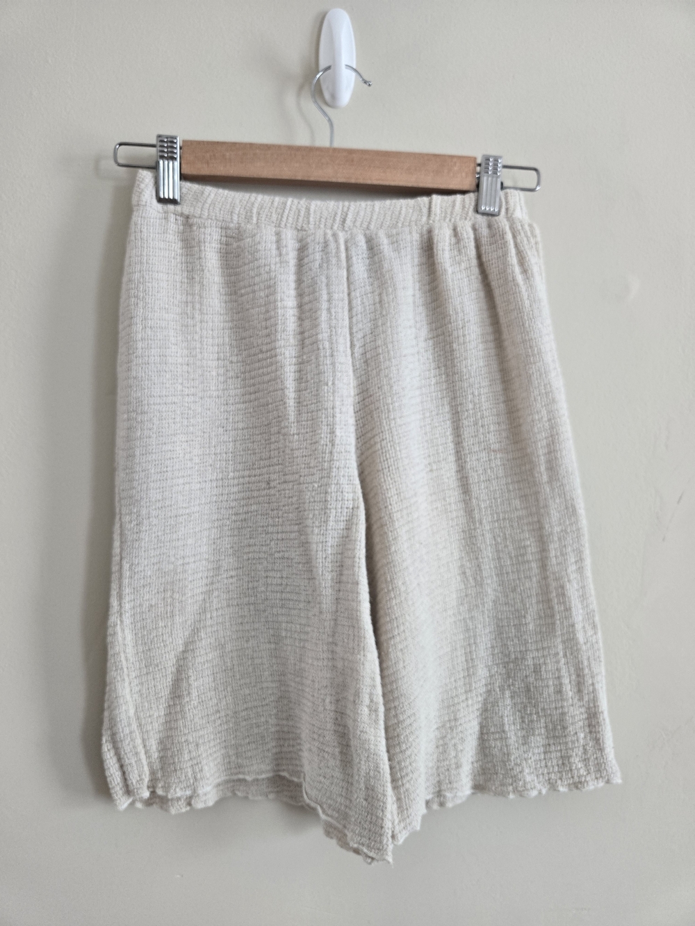 THE DAYS - Sustainable Apparel Cozy Cream Knit Lounge Shorts